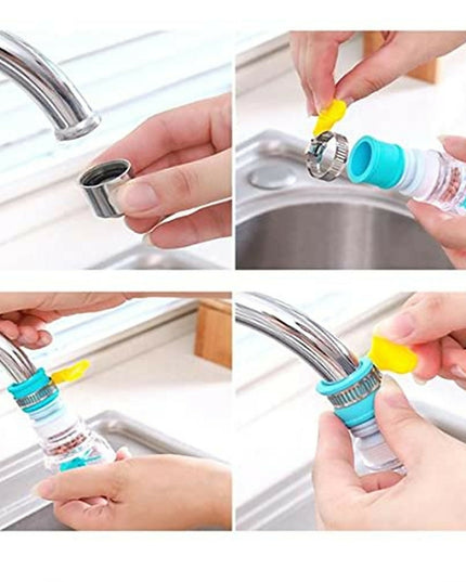 Kitchen Faucet Water Tap Filter with Rotating Shower Head for Sink