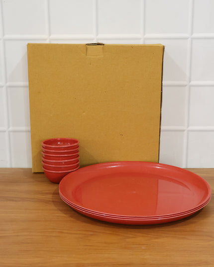 Multipurpose Serving Plate And Bowl Set 3 Plate 6 Bowl (Mix Color)