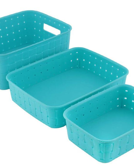 062 Smart Baskets For Storage(Set Of 3) Sky Blue