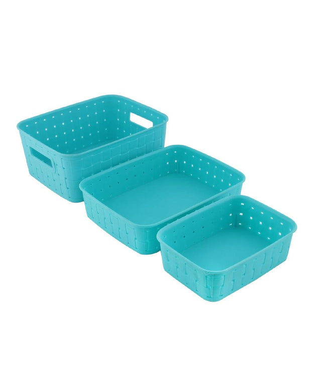 062 Smart Baskets For Storage(Set Of 3) Sky Blue