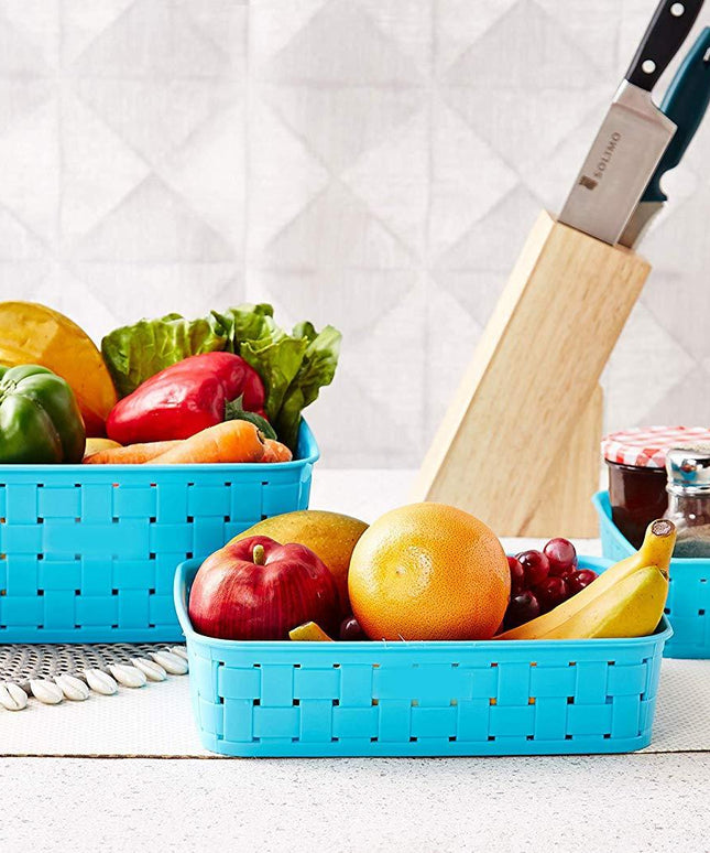 062 Smart Baskets For Storage(Set Of 3) Sky Blue