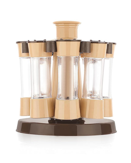 360 Revolving Spice Rack For Kitchen And Dining Table 8 Spice Jars