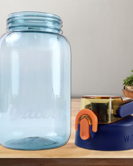 Blue Plastic Leak-proof Flip Cap  Safty Lock Water Bottle (600ml Approx  1 Pc)