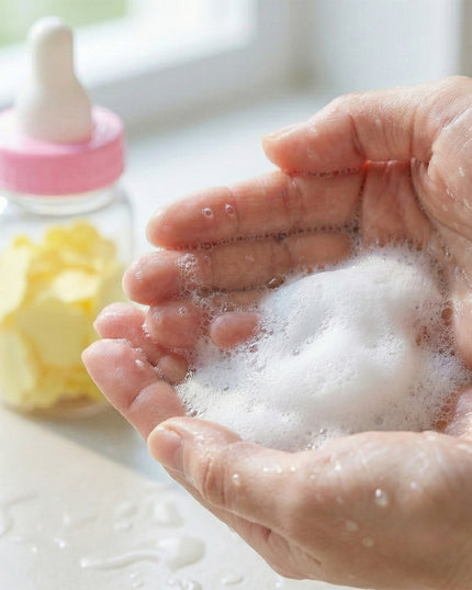 Portable Baby Bottle Shape Hand Wash Soap Paper Sheets Set (1 Set)