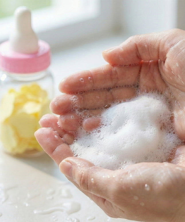 Portable Baby Bottle Shape Hand Wash Soap Paper Sheets Set (1 Set)