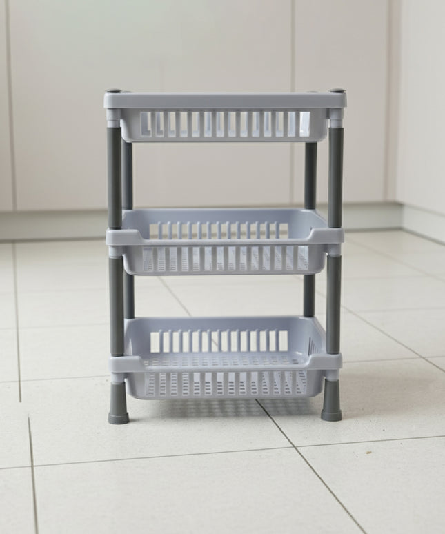 3-layer Multipurpose Kitchen Storage Basket Rack