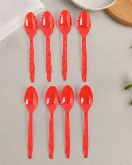 Reusable Home Dining Plastic Spoons (8 Pc)