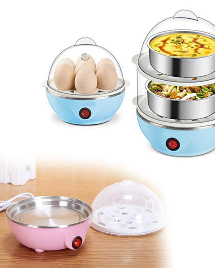 115 Multi-function 2 Layer 14 Egg Cooker Boilers  Steamer