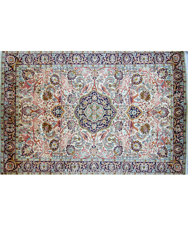 Regular silk carpet, size: 4 feet by 6 feet
