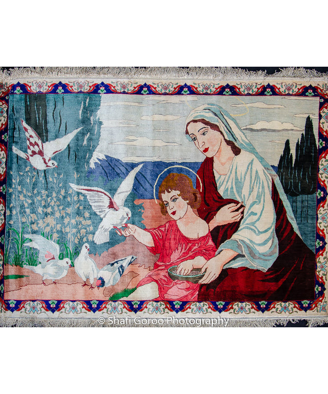 High knot silk on silk, size 2.5' x 4'