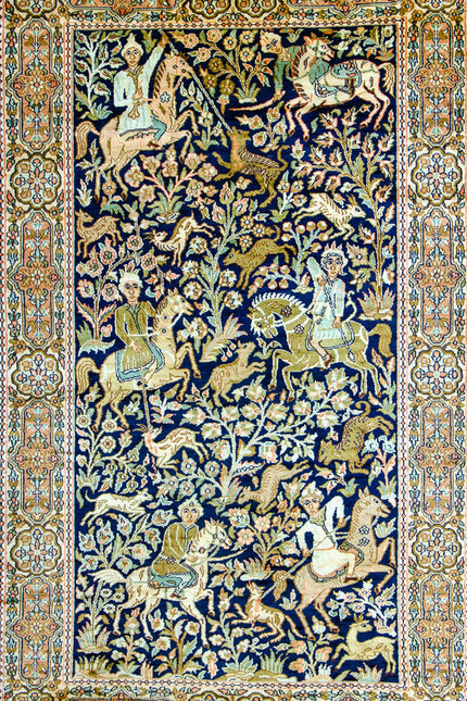High knot silk on silk, size 3' x 5'
