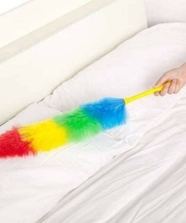 Rainbow Microfiber Plastic Duster 24 Inch | Flexible & Lightweight Dust Cleaner