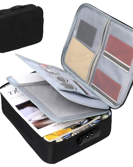 Document Bag - Waterproof Bag - Multi-layer Bag - Document Pouch - Lockable Pouch - Travel Document Organizer - Document Storage - Certificate Holder - File Organizer Bag (MultiColor)