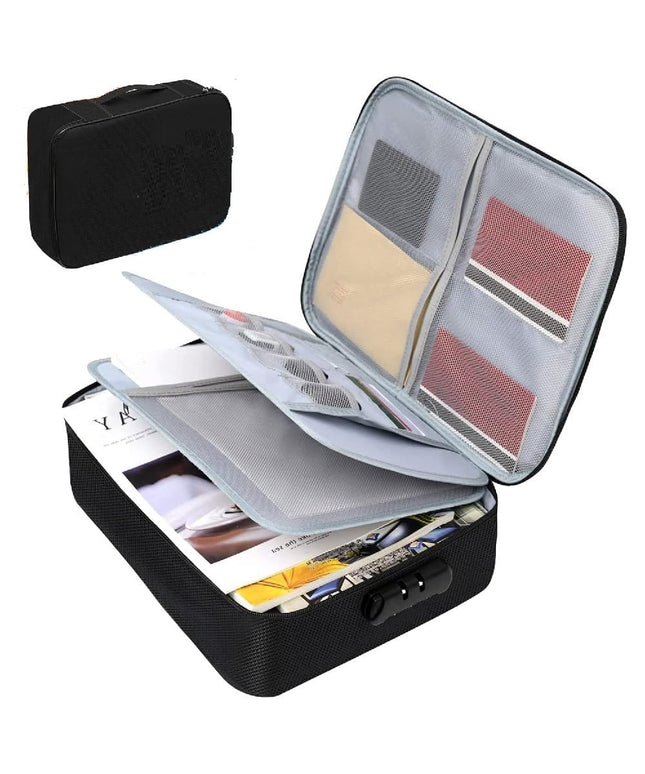 Document Bag - Waterproof Bag - Multi-layer Bag - Document Pouch - Lockable Pouch - Travel Document Organizer - Document Storage - Certificate Holder - File Organizer Bag (MultiColor)