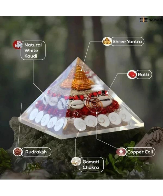 Crystal Wealth Gomati Chakra Shree Yantra Pyramid