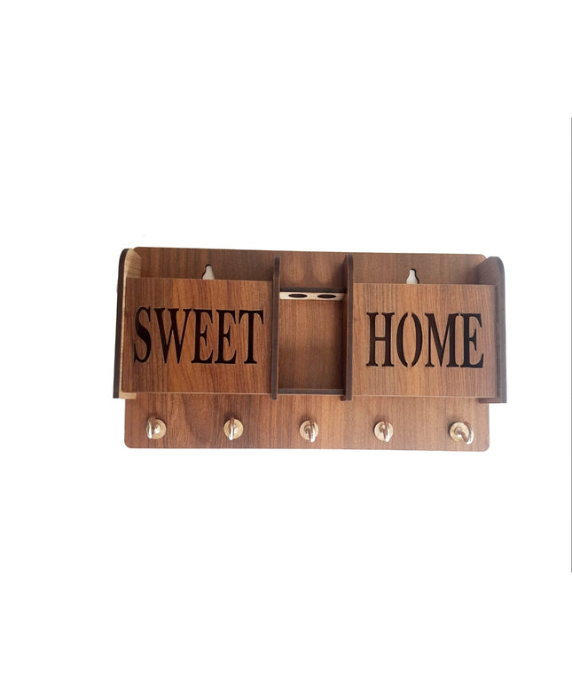 Sweet Home Wooden Phone Stand & Keyholder