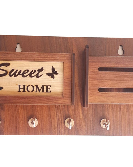 Sweet Home Butterfly Wooden Phone Stand & Keyholder