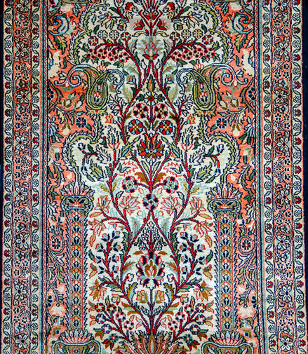 2'.6"x4",  regular Kashmir silk carpet #165