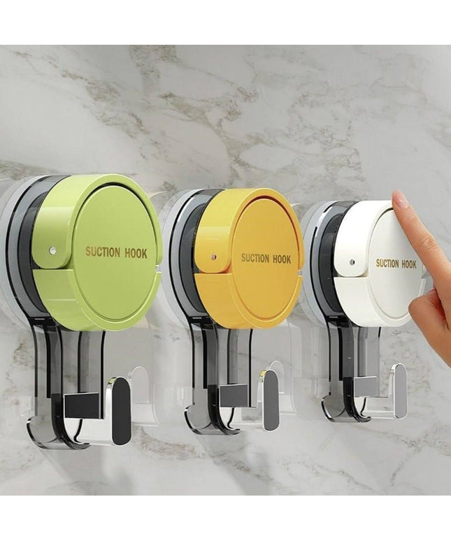 Ultra-Strong Vacuum Suction Hook Heavy-Duty,No-Drill Hanging Solution for Bathroom, Kitchen, and Home Organization |Versatile, Reusable, and Damage-Free (Pack of 3).
