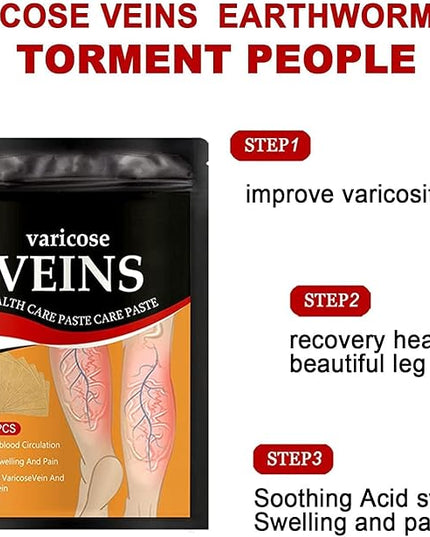 Varicose Veins Treatment Patch,12 PCS Varicose Veins Remover For Legs Patch Spider Veins Removal for Legs Patch