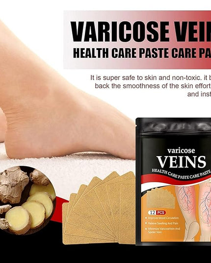 Varicose Veins Treatment Patch,12 PCS Varicose Veins Remover For Legs Patch Spider Veins Removal for Legs Patch