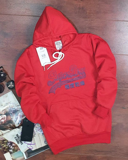 Hoodie for Men & Women – Unisex Printed Hoodie (Red, S)