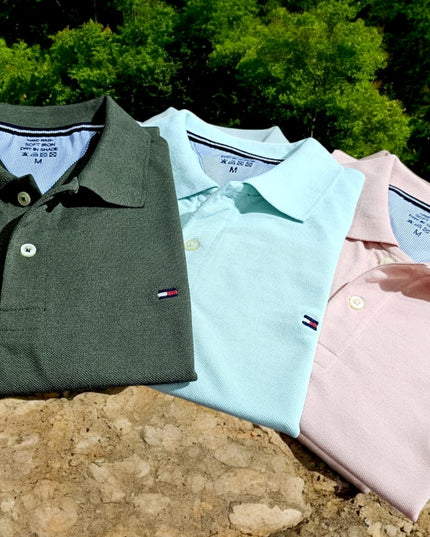 Polo Neck T-Shirt for Men (Multicolor, M) (Pack of 3)