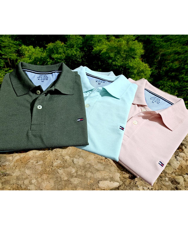 Polo Neck T-Shirt for Men (Multicolor, M) (Pack of 3)