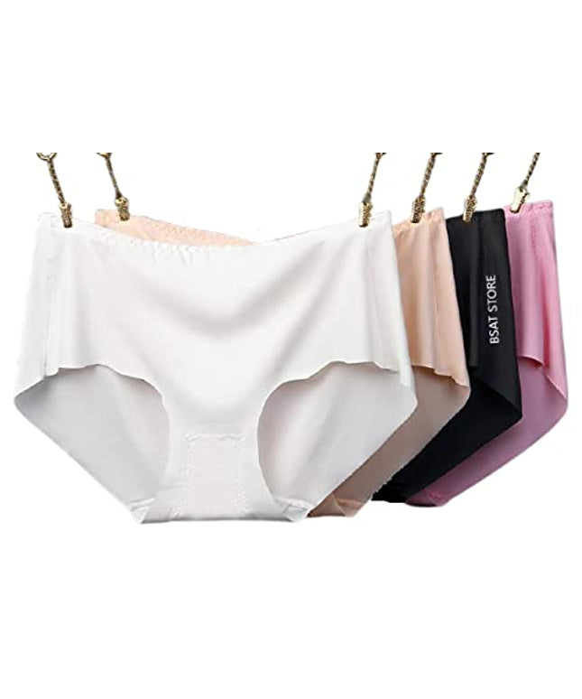 Women's Ice Silk Blend Invisible Lines No Show Hipster Panty (Pack of 2)