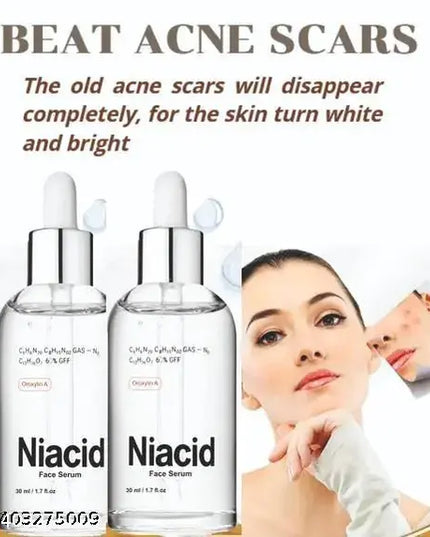 Niacid Face Serum -Skin Brightening & Anti-Aging Formula Repairs and Hydrates (Pack of 1)