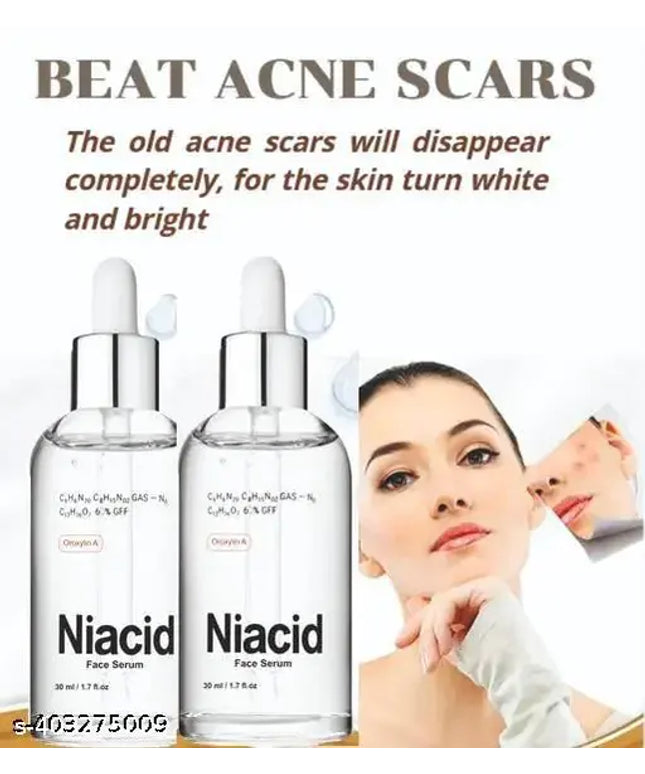 Niacid Face Serum -Skin Brightening & Anti-Aging Formula Repairs and Hydrates (Pack of 1)