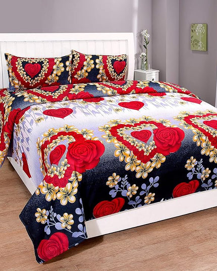 Microfiber Double Floral Flat Bedsheet