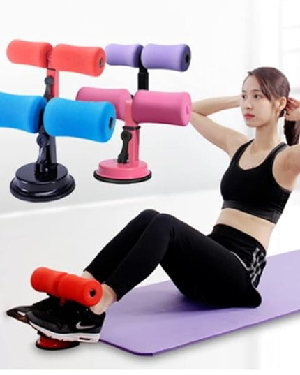 Sit-Up Bar with Foam Handle and Rubber Suction Seat Up Fitness Equipment Sit-ups and Push-ups Assistant Device for Weight Lose Gym Workout Abdominal Curl Exercise Work Out Trainer