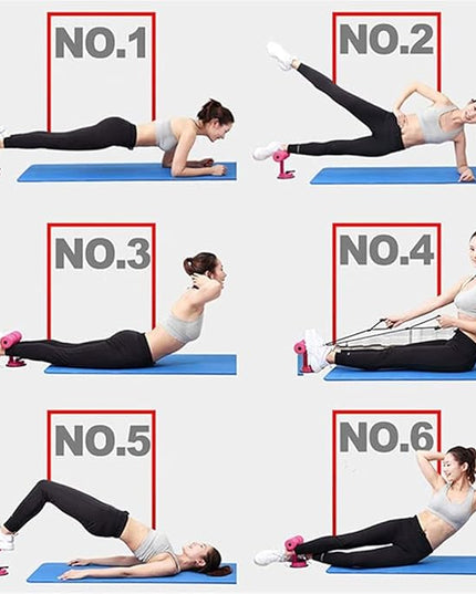 Sit-Up Bar with Foam Handle and Rubber Suction Seat Up Fitness Equipment Sit-ups and Push-ups Assistant Device for Weight Lose Gym Workout Abdominal Curl Exercise Work Out Trainer