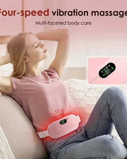 Period Cramp Relief Massager with Heating Pad for Back Pain|Cramp Free- Period Cramp Relief Heater & Massager|Works As Periods Pain Relief|Periods Cramps,Back/Belly Heating Pad