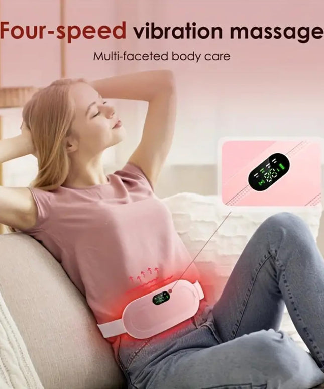 Period Cramp Relief Massager with Heating Pad for Back Pain|Cramp Free- Period Cramp Relief Heater & Massager|Works As Periods Pain Relief|Periods Cramps,Back/Belly Heating Pad