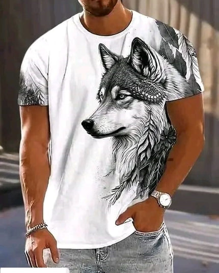 Spab Men & Women Printed Casual Black Dog, White T-Shirt