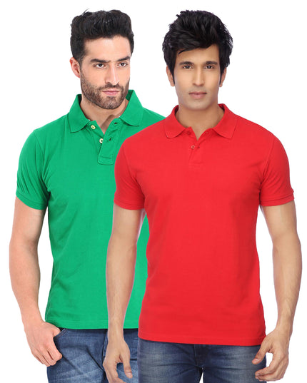 Ketex Cotton Blend Half Sleeves Polo Tshirt (Pack of 2)