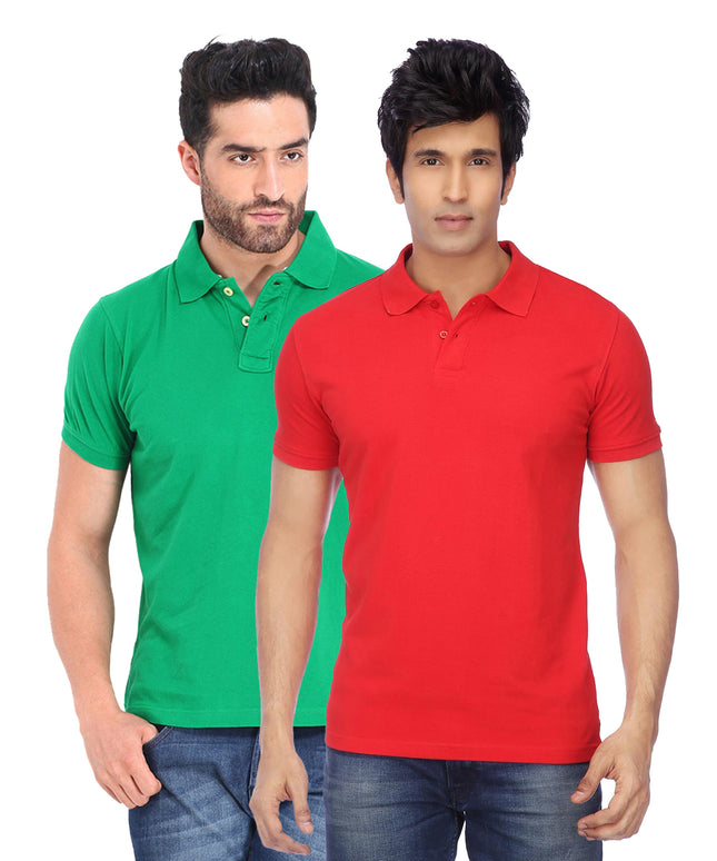 Ketex Cotton Blend Half Sleeves Polo Tshirt (Pack of 2)