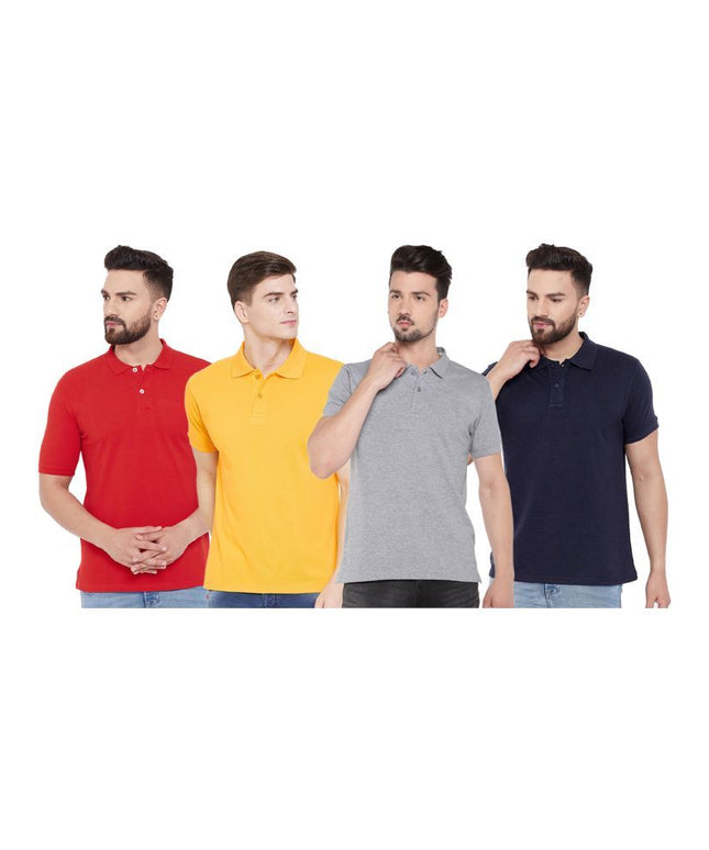 Ketex Cotton Blend Half Sleeves Polo Tshirt (Pack of 4)
