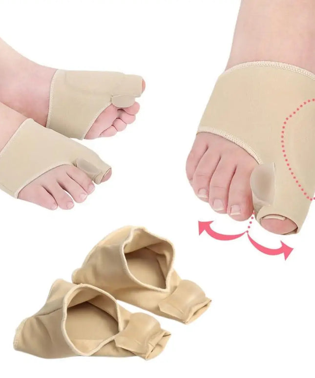 2 Pairs Gel Cushion Pads: Foot Care Tool for Night & Home Use