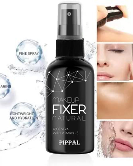 Pippal Beauty Makeup Fixer Natural Dewy Finish with Vitamin E And Aloe Vera Long-Lasting Hydrating & Refreshing Setting Spray 80ml (Pack of 1) with Sky High Supar Black Eyeliner