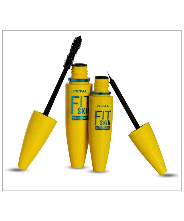 Pippal Fit Skin Mascara with Eyeliner Ultra Volume Volumizing Mascara for Bold And Dramatic Lashes Long Lasting Waterproof 12Gm (Pack of 1)