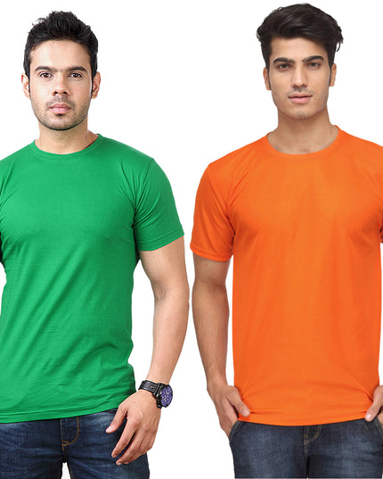 Ketex Round Neck Men's Polyester Blend Dri Fit T-Shirts (Pack of 2)