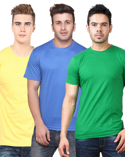 Ketex Round Neck Men's Polyester Blend Dri Fit T-Shirts (Pack of 3)