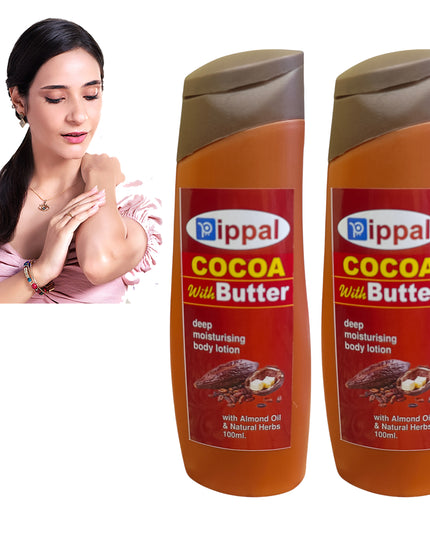 Pippal Cocoabutter Body Lotion Deep Moisturising (100 ml) Pack of 2 (200 ml)