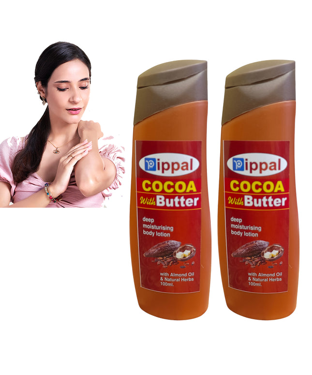 Pippal Cocoabutter Body Lotion Deep Moisturising (100 ml) Pack of 2 (200 ml)