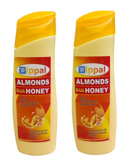 Pippal Almonds with Honey Body Lotion Deep Moisturising Pack of - 2