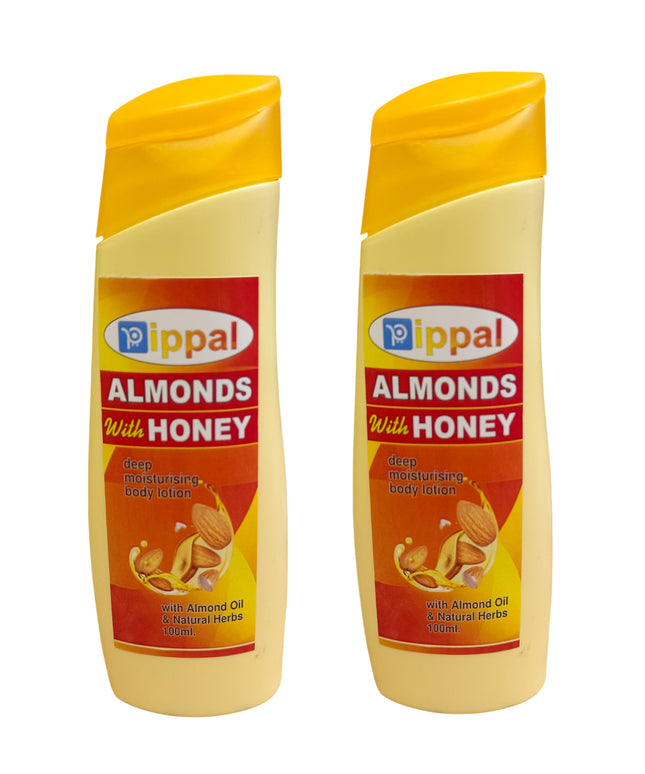 Pippal Almonds with Honey Body Lotion Deep Moisturising Pack of - 2