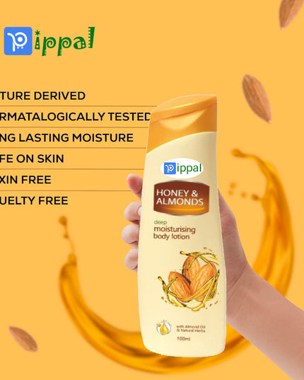 Pippal Almonds with Honey Body Lotion Deep Moisturising Pack of - 2